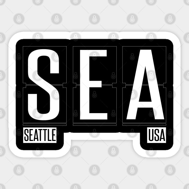 SEA - Seattle Washington Airport Code Souvenir or Gift Shirt Sticker by HopeandHobby